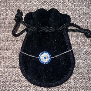 Blue and Silver Evil Eye Bracelet